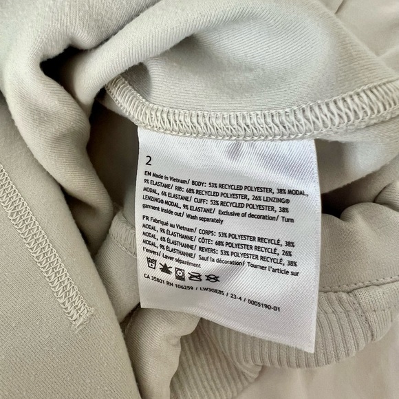 ❗️SOLD❗️Lululemon Brushed Soft Stream (Bone) Half Zip Top [Sz. 2] - Picture 5 of 6